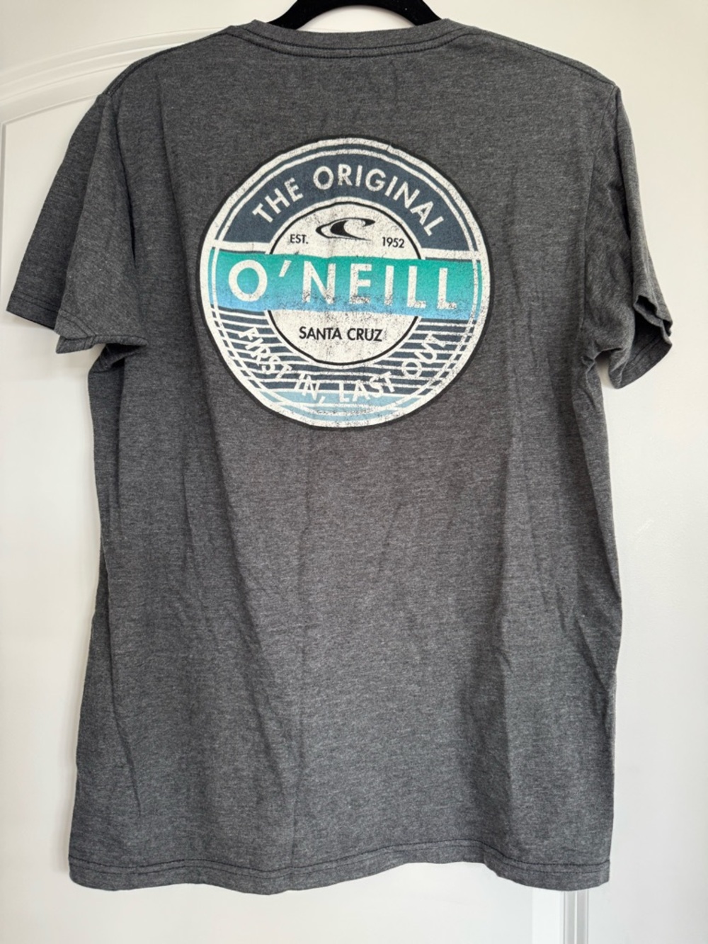 O'Neill Dark Gray Tee with Teal Logo
